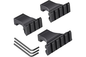 LONSEL 90° Picatinny Offset Rail Mount, 3 4 5 Slots 90 Degree Offset Picatinny Rail Mounts Aluminum Low Profile Adapter for Flashlight Laser Sight Optics
