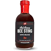 PS Seasoning Hot Honey Bee Sting Chipotle BBQ Sauce - All-Purpose Glaze, Marinade, Baste, and Dip - Sweet and Spicy Grilling Sauce for Chicken Wings, Pulled Pork, Salmon, and more