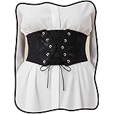 Urieo Lace Leather Corset Belt for Women