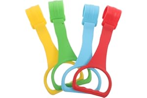 ibasenice 4pcs Baby Pull up Rings Playpen Accessories for Toddlers Hanging Rings for Boys and Girls Standing Support Multi-Co