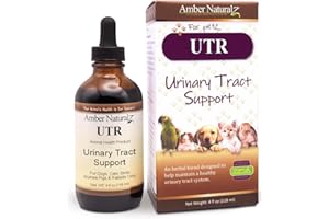 AMBER NATURALZ UTR Urinary Tract Herbal Supplement for Dogs, Cats, Birds, Guinea Pigs, and Rabbits | Pet Herbal Supplement for Bladder Support | 4 Fluid Ounce Glass Bottle | Manufactured in The USA