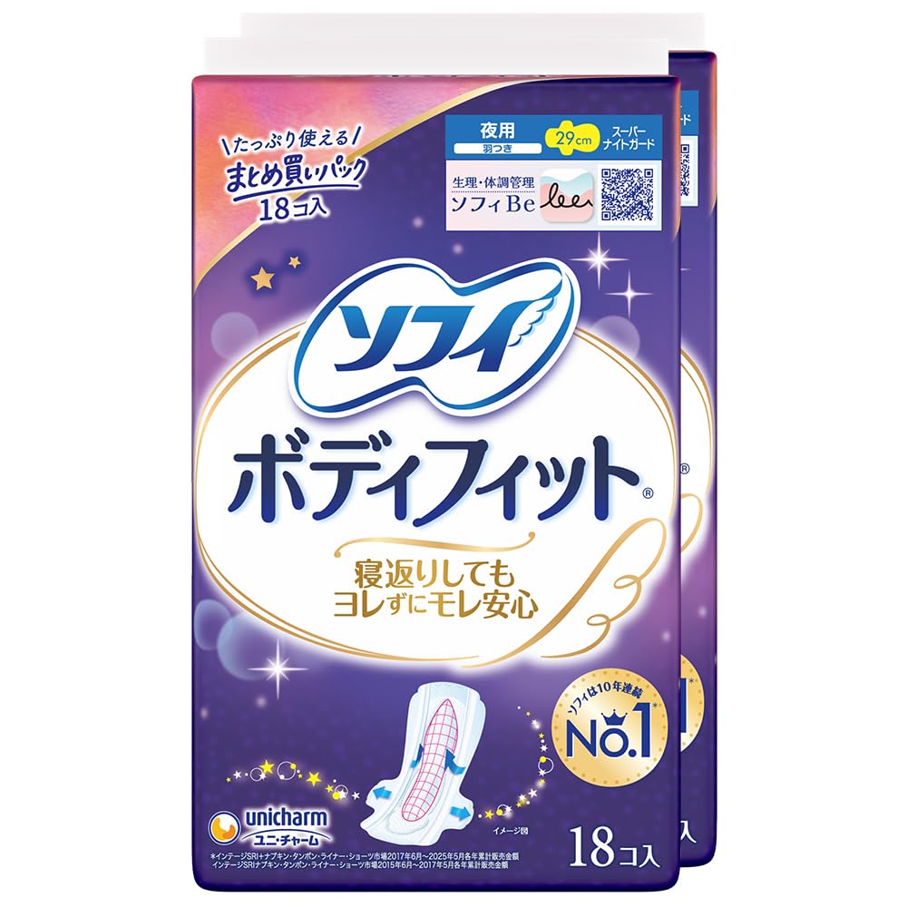 ソフィ ボディフィット スーパーナイトガード 夜用 羽つき 29cm 36枚(9枚入×4個)(生理用品 ナプキン)商品画像