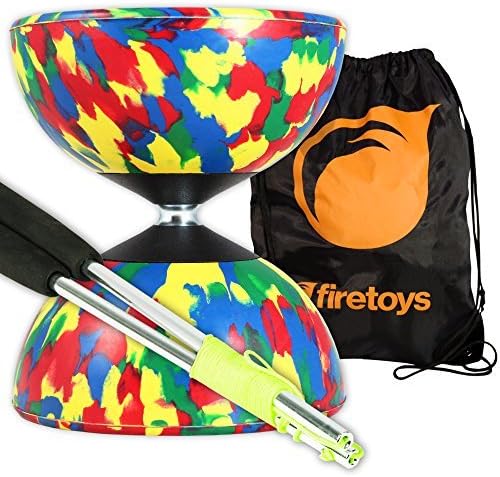 Harlequin Diabolos Set, Metal Diabolo Sticks, Diablo String & Bag (4 Colour!)