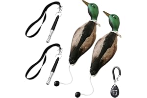 SYWAN Duck Dog Training with Whistle Kit, 2pcs Dog Training Dummies Duck Hunting Dog Accesso Dogs Training Dummy Bumper Retriever Training Floating De-ad Bird Fowl Trainer Hunting Retriever