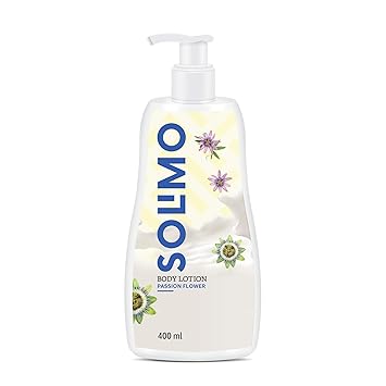 Amazon Brand - Solimo Passion Flower Body Lotion, No Paraben, Sulphates, Phthlates, Mineral Oil, 100% Vegan, 400 ml