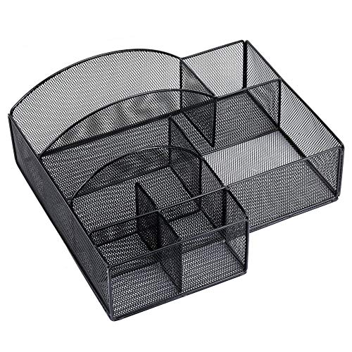 Cutlery Utensil Holder - Organizer Caddy for Cups, Forks, Spoons, Plates, Napkins, Condiments and More - Mesh Holder is Excellent for Silverware Organization, Home and Kitchen Décor