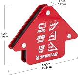Spurtar 6Pcs 13KG Welding Magnets Arrow 45 90 135 Degree Clamps Set view 6