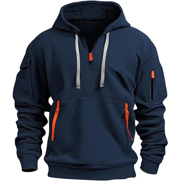 Sudadera Con Capucha Para Hombre - Diseño En Bloques De Color, Tejido Suave, Ligera, Ideal Para Deporte Y Día A Día