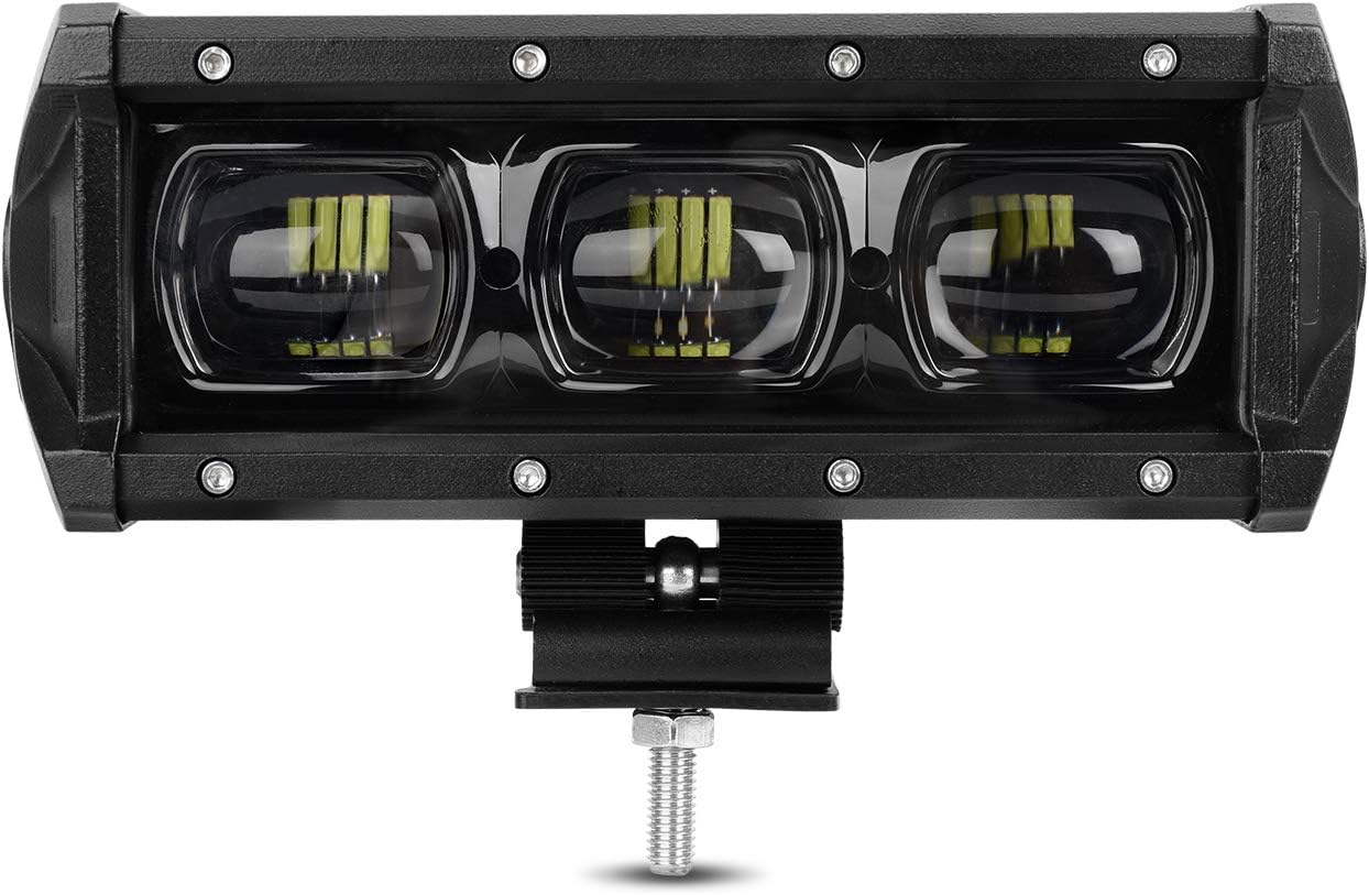 Single Row LED Off Road Light Bar, AAIWA 8 Inch LED Pods Light 30W 3000LM LED Driving Work Light for Truck UTV ATV SUV