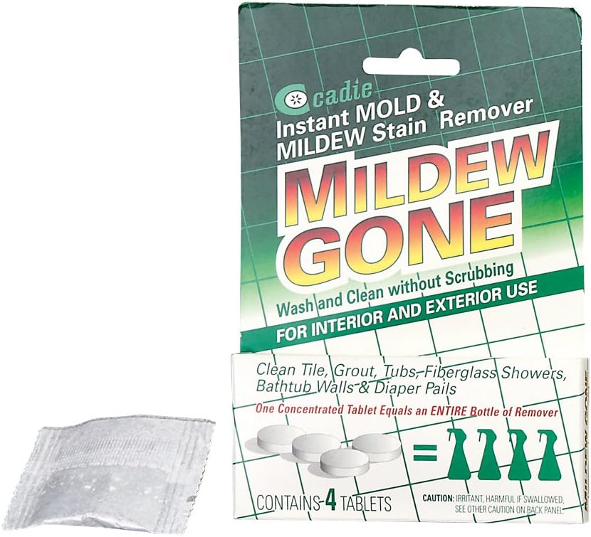 Cadie Mildew Gone 4 Tablets For Interior & Exterior use (CAD-170)