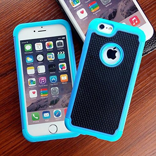 Linnsek Dual Layer Apple Phone Cover[Extra Front Raised Lip] [Shock-absorption] [Hard plastic and Soft Silica] For iphone6/6S  4.7inch (AW4)