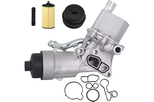 MNJWS 918-428 Upgraded Aluminum Engine Oil Filter Housing Oil Cooler Kit Fit for 1.4L Turbo 2013-2021 Chevrolet Cruze, Sonic, Trax, Buick Encore - Replace 55566784, 55565388, 650039