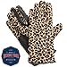 ISOTONER Women's Stretch Fleece Gloves with Microluxe and Smart Touch Technology, Leopard, One Size