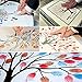 Fingerprints Tree, KOMIWOO Creative DIY Canvas Painting Signature Sign-in Guest Book for Wedding Birthday Party Baby Shower Graduation with 4pcs Ink Pads