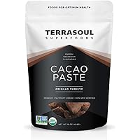 Terrasoul Superfoods Raw Organic Cacao Paste/Liquor, 1 Pound