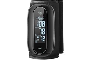 LOVIA Blood Pressure Monitor Upper Arm with One Piece Design, Digital BP Machine for Home Use with Cuff Size 9-14 Inch, Portable Meter, Built-in Battery