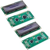 DIYmalls 16x2 1602 LCD Display Screen Module White Character Blue Backlight | (Pack of 4) DIYmalls 16x2 1602 LCD Display Screen Module White Character Blue Backlight 16P Parallel for Arduino ESP32 Board