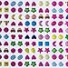 EBOOT 280 Pairs Stick on Gems Stickers, Self-Adhesive Glitter Craft Crystal Sticker, Multicolor and Assorted Shapes