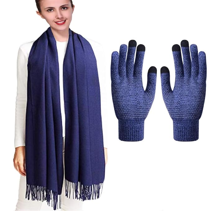 iEverest Super Weich Einfarbig Pashmina Schal Stola Ponchos für Damen Herren - Winter Weicher Warmer Große Dicke Schal Wraps 