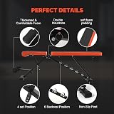 Panana Foldable Weight Bench Adjustable Backrest 75° Incline Decline Home Gym view 3