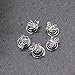 WEFOO 20PCS Clear Crystal Butterfly Shape Swirl Hair Twists Coils Spirals Hair Pin Clip Accessories for Women and Girls