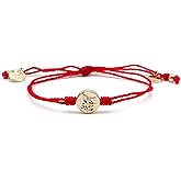 CRUZONE - St Michael Archangel Coin Medal on Adjustable Red Cord Wrist Adjustable Bracelet