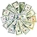 Boao Copy Money Fake Money Prop Money Set 1, 2, 5, 10, 20, 50, 100 Dollar Bills Double Sided Pretend Play Money for Motion Picture Props, 350 Bills, Amount 9,400 Dollars