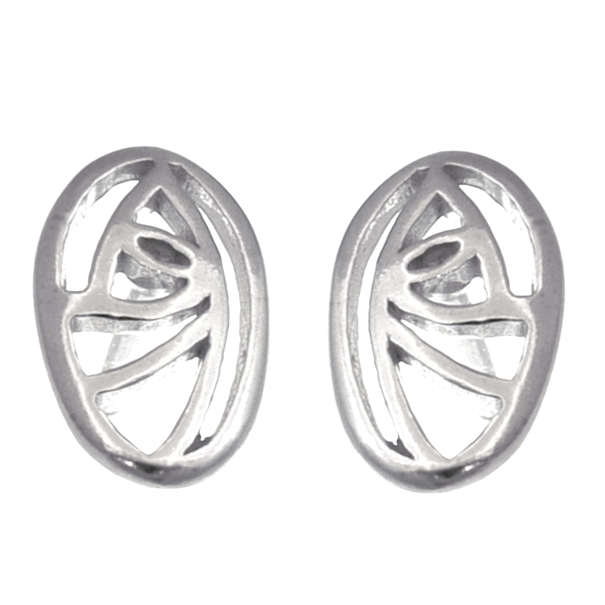 Alexander Castle Charles Rennie Mackintosh 925 Sterling Silver Earrings for Women - Stud Earrings with Jewellery Gift Box - 10mm x 7mm