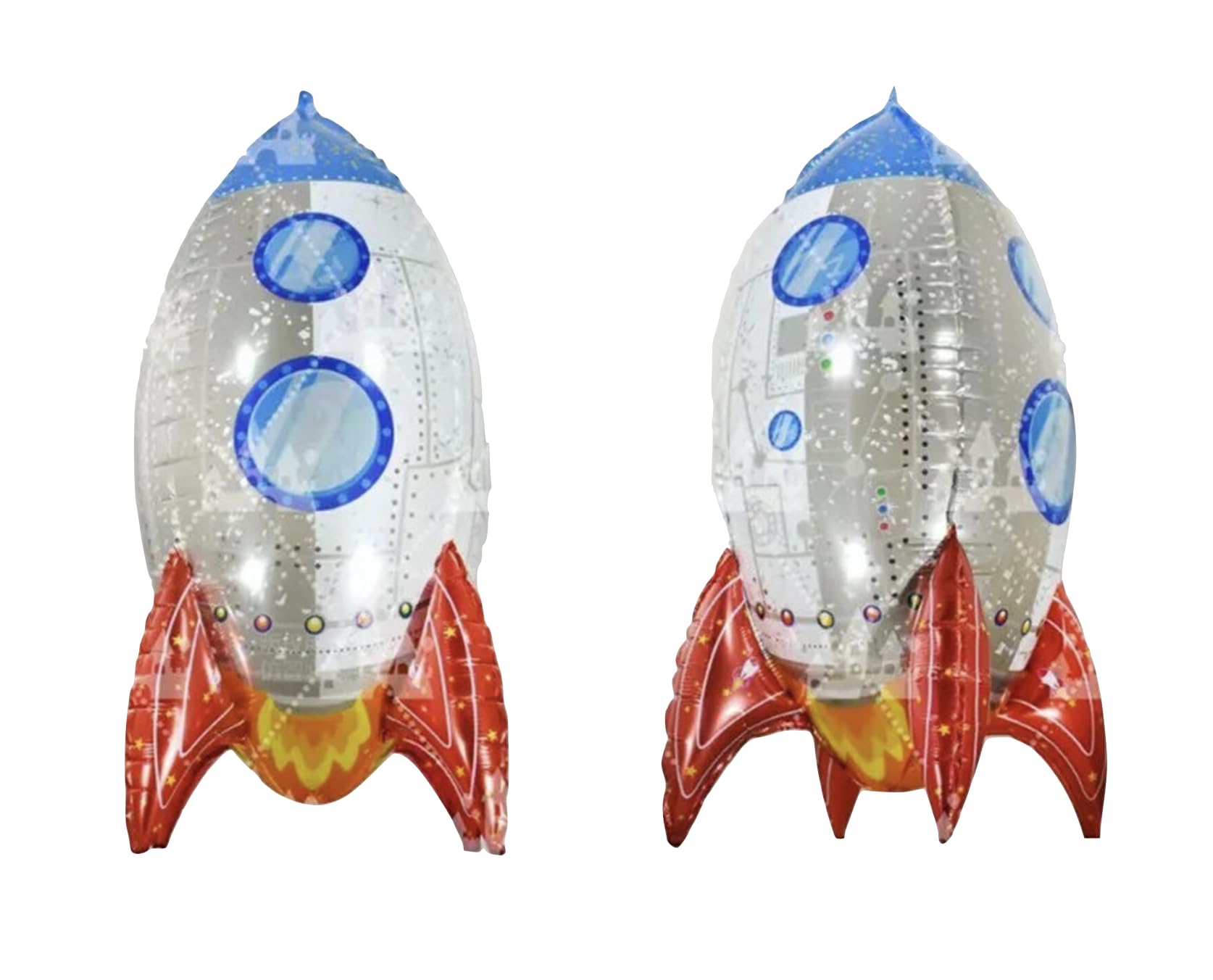 3D Rocket Foil Balloon, 80cm (2 pack) — image 1
