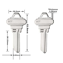 Schlage SC1 Key Blanks Pack of 50 Uncut Blank Keys