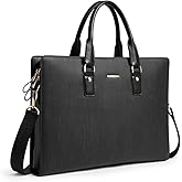 BOSTANTEN Leather Lawyers Briefcase Laptop Business Slim Bags for Men & Women