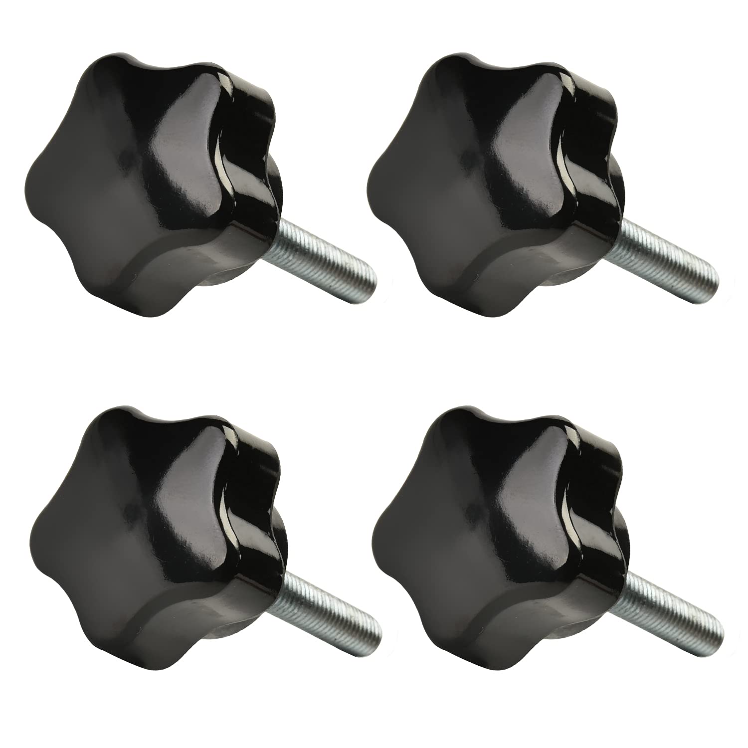Othmro M6×35mm Male Thread Clamping Knobs Grip, 6pcs Thumb Screws Star Head Handle Knobs Tightening Screw Bakelite Knob