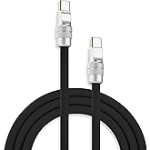 chubbycable Chubby 2.0 USB C 240W Fast Charging Cable Silicone Soft Durable USB C Cable Extra Thick Charger Cord Compatible with iPhone 17-15 Series iPad, Black, Type-C to Type-C, 3.3FT