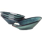 LIUYWYHCF Ceramic Serving Salad plate - Set of 4 Pasta plate for Entertaining, Modern Kitchen Dishes for Dinner, Fruit, Salad, Serving Trays