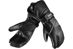 Escape Snowmobile 3 Finger Mittens Waterproof Insulated Leather Ultimate Warmth Comfort Winter Sport Snowboarding Adventures