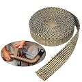 CoCocina 7.5mX2.5cmX1.6mm Titanium Motor Car Insulation Exhaust Header Heat Wrap With Stainless Ties Kit