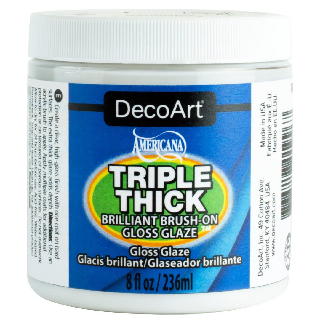 DecoArt Triple Thick Gloss Glaze - Jar, 8fl oz