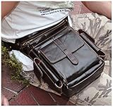 Le'aokuu Mens Leather Messenger Shoulder Bag Motorcycle Fanny Belt Waist Bag Pack Pouch Drop Leg Bag