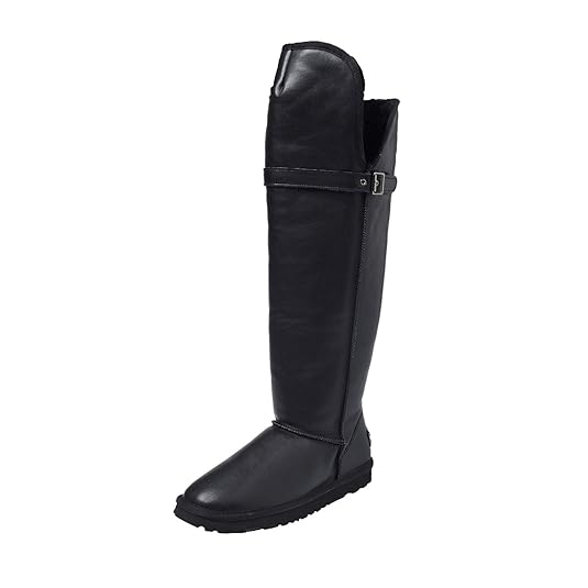 Shenduo Damen Langschaftstiefel Winter Overknee Warm Gefüttert Schneestiefel DAA039