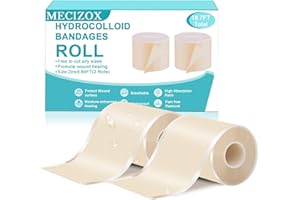 Hydrocolloid Roll for Wound Care, 19.7ft Large Hydrocolloid Roll, Ultra Absorbent, DIY Size First Aid Kit Essential (2in x 9.