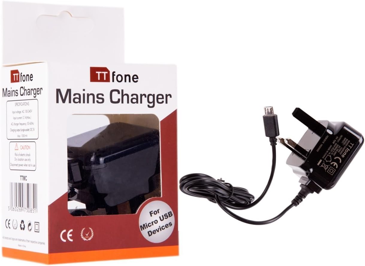 TTfone Mobile Phones Mains Charger (Mains Charger), Black