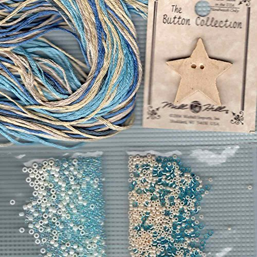 Sand Dollar Beaded Counted Cross Stitch Kit Mill Hill 2016 Buttons & Beads Spring MH141612