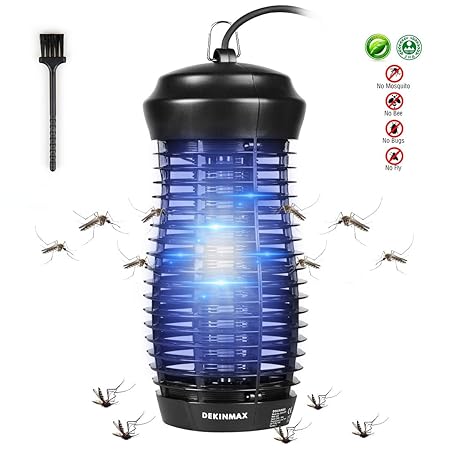 DEKINMAX Elektrischer Insektenvernichter, Elektrischer UV Insektenvernichter Mückenfalle Schutz vor Elektrischem SchlagTragba