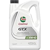 Castrol GTX 10W-40 Conventional Motor Oil, 5 Quarts