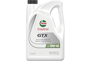 Castrol GTX 10W-40 Conventional Motor Oil, 5 Quarts