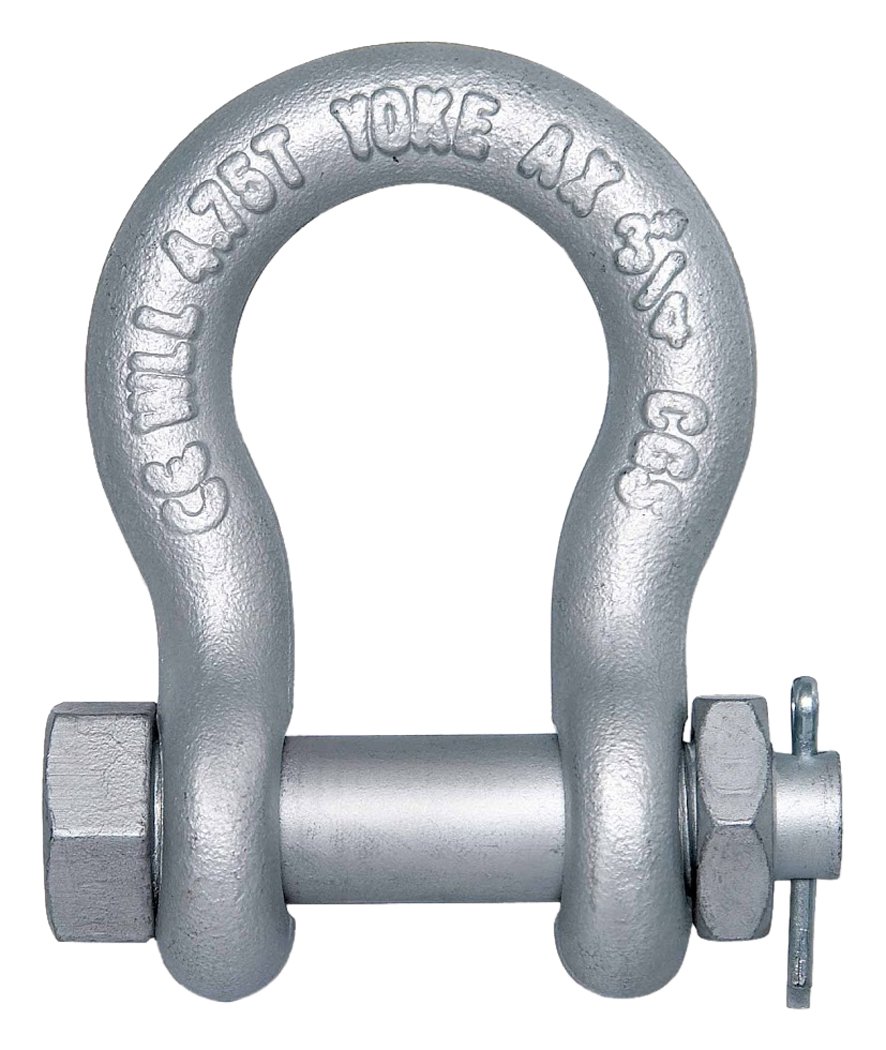 YOKE 883819 Carbon Anchor Shackle with Bolt Pin, 3/4"