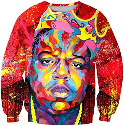 ZGDGG Mens Biggie Smalls Long Sleeve Big SizeT-Shirts Casual Men Tee