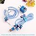 Ship by USPS, ZOEAST(TM) DIY Protectors Apple Lightning Data Cable USB Charger Data Line Earphone Wire Saver Protector for iPhone 5 5S SE 6 6S 7 8 Plus X IPad iPod iWatch (Basic Styles, Stitch)