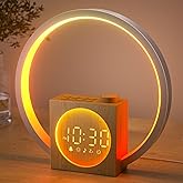 LIORQUE Sunrise Alarm Clock, Wake up Light with White Noise for Heavy Sleepers, Adjustable Sleep Timer, Volume&Brightness, Ni
