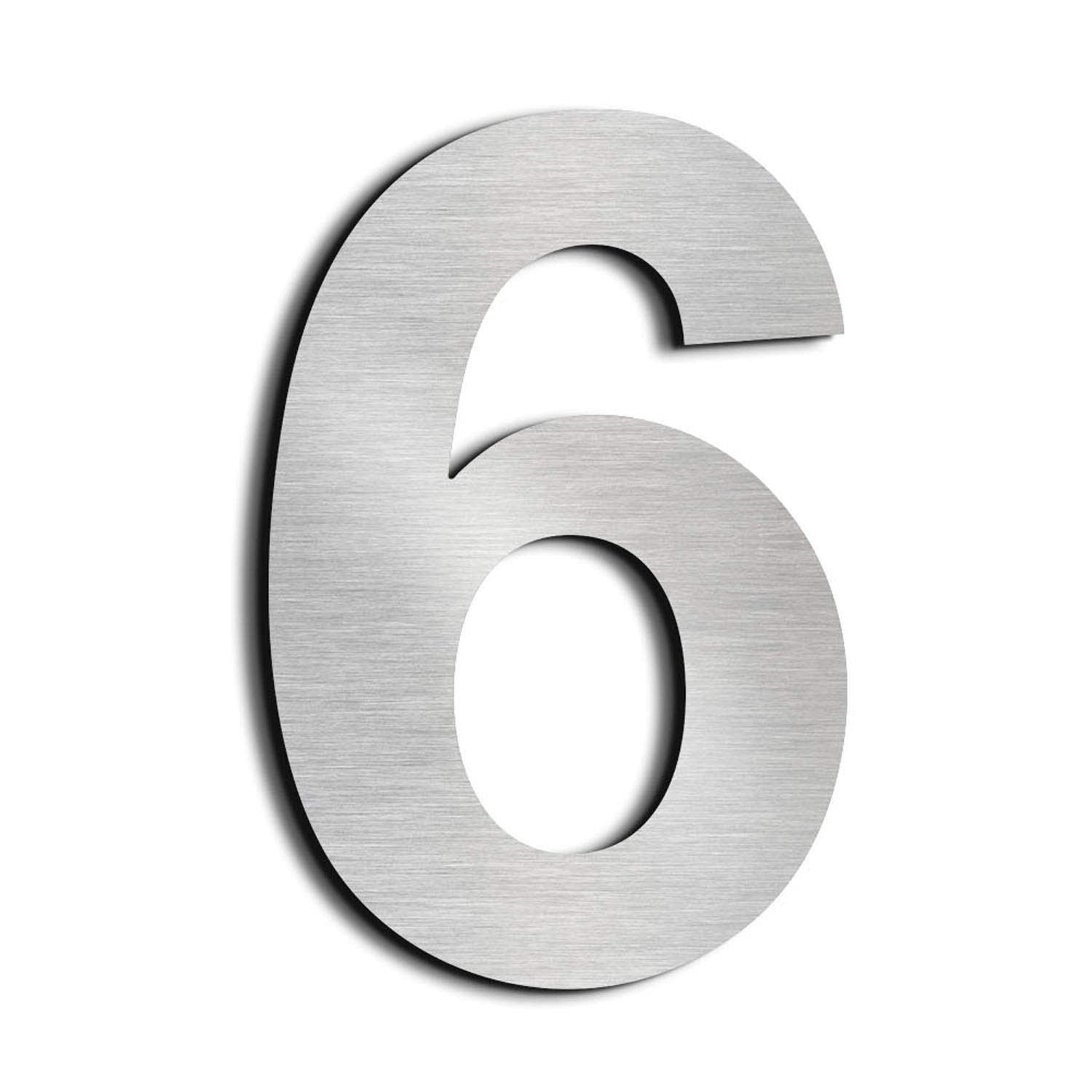 nanlyiau house numbers height 15.3cm Used for mailbox door house street made of solid Stainless Steel SUS304 Floating Appearance(6in6/9)